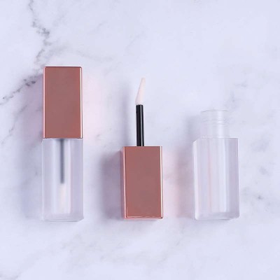 Frosted Rose Gold Cover Square Lip Glaze Tube Liquid Eyeshadow Empty Tube