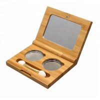 empty eye shadow holder case compact with brush with mirror